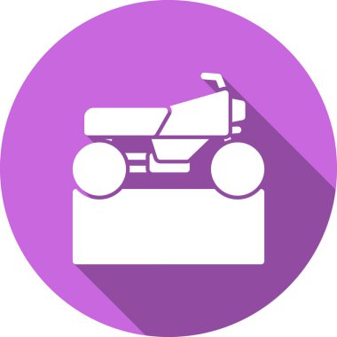 motosiklet simgesi, vektör illüstrasyonu
