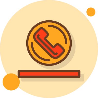 Doldurulmuş dış hat biçiminde iletişim telefon simgesi ara