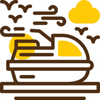 Doldurulmuş ana hatlı tatlı ikonu