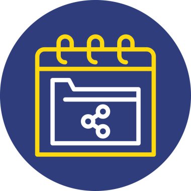 Takvim simgesinin vektör illüstrasyonu