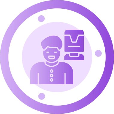 Erkek avatar simgesi, vektör illüstrasyonu basit tasarım