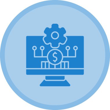 iş ve finans satırı simgesi.