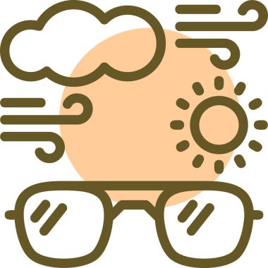 Hava durumu. Web simgesi basit illüstrasyon