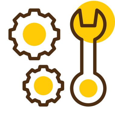 Tornavidalı bir dişlinin vektör çizimi