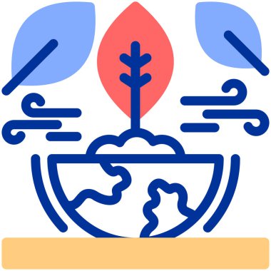 Bir ağaç simgesinin vektör illüstrasyonu