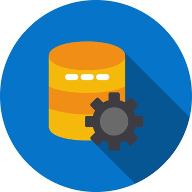 veri yönetimi düz vektör simgesi