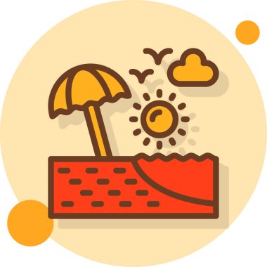 yaz ikonu vektör illüstrasyonu