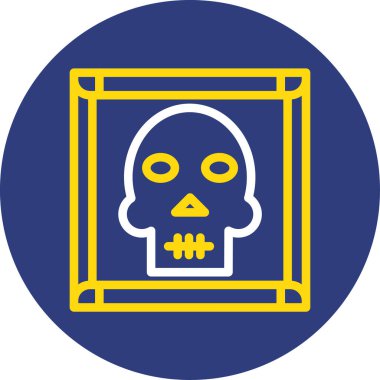 Kafatası. Web simgesi basit illüstrasyon