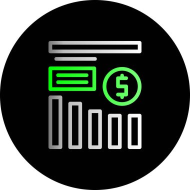 Para için. Web simgesi basit illüstrasyon