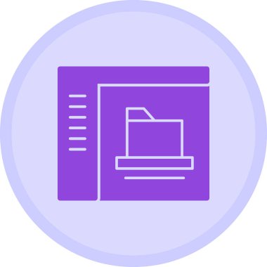 Basit dizinin web simgesi, vektör illüstrasyonu