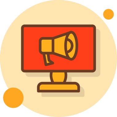 Pazarlama reklam simgesi - taslak biçimi