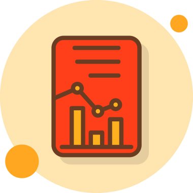 iş grafiği simgesi, vektör illüstrasyonu