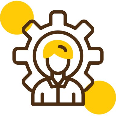 Bir simge ve dişlinin vektör illüstrasyon tasarımı