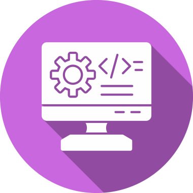 Bilgisayar. Web simgesi basit illüstrasyon