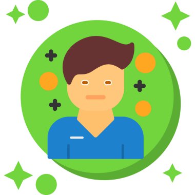 Avatar doktor vektör simgesi. düz biçim tasarımı.