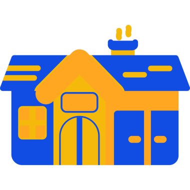 Eve. Web simgesi basit illüstrasyon