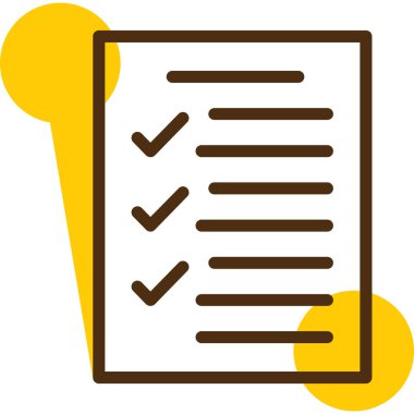 Kontrol listesi simgesi vektör illüstrasyonu