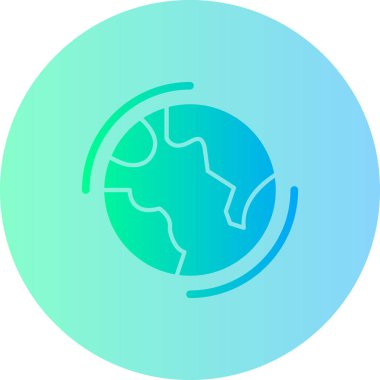 Yeryüzü dünya simgesi rozet tarzında