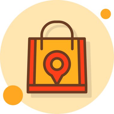 Bir harita simgesinin vektör illüstrasyonu