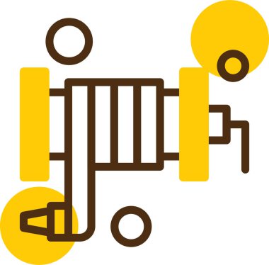 Bir araba simgesinin vektör illüstrasyonu