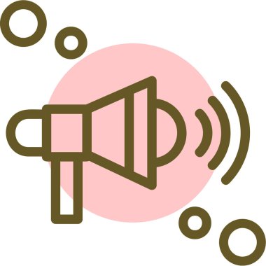 Megafon. Web simgesi basit illüstrasyon