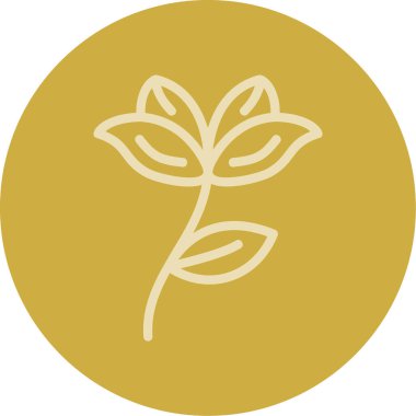 Bir bitki simgesinin vektör illüstrasyonu