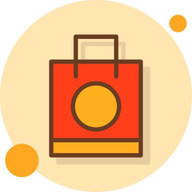 Çanta. Web simgesi basit illüstrasyon