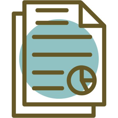 Belge simgesinin vektör illüstrasyonu