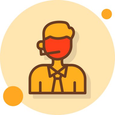 Müşteri servis simgesi vektör illüstrasyonu