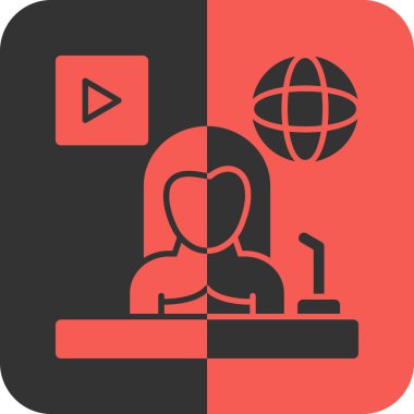 Video konferansı. Vektör illüstrasyonu.