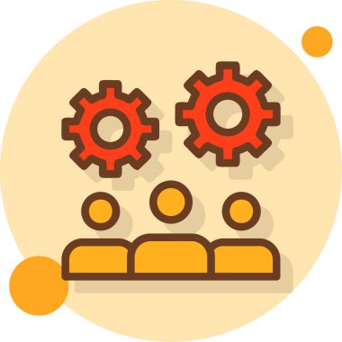 Vites & Cog için İş Yönetimi Düz simgesi