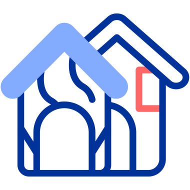 Ev. Web simgesi basit illüstrasyon