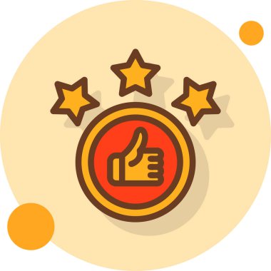 Reyting vektör simgesi. Web, mobil ve site tasarımı için basit düz simge.