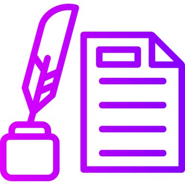 Kalem. Web simgesi basit illüstrasyon