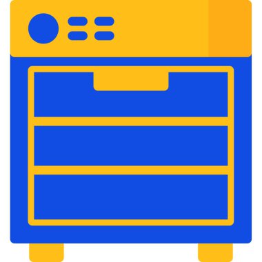 Buzdolabı. Web simgesi basit illüstrasyon