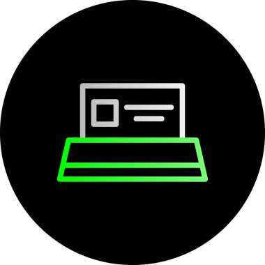 Vektör Laptop Simgesi, vektör illüstrasyonu