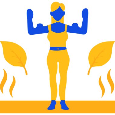 Sarı elbiseli kadın süper kahraman kollarını kaldırdı.