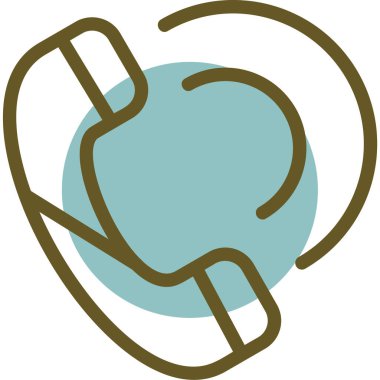 Bir kalp simgesinin vektör illüstrasyonu