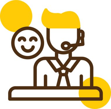 Adamım. Web simgesi basit illüstrasyon