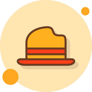 Şapka. Web simgesi basit illüstrasyon