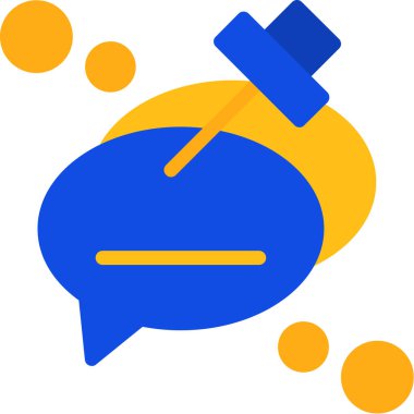 İleti içeren konuşma baloncukları, basit tasarım vektörü simgesi