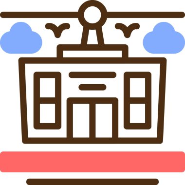 Bina inşaat simgesi - ana hatları biçiminde