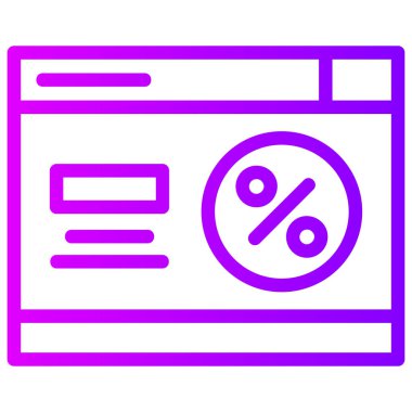 İndirim simgesi vektör illüstrasyonu