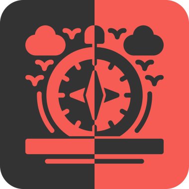 pusula simgesini tamamlanmış - dış hat biçiminde pusula simgesi