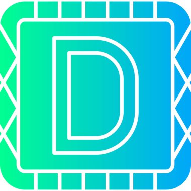 Sanat tasarımında d harfi logo simgesi