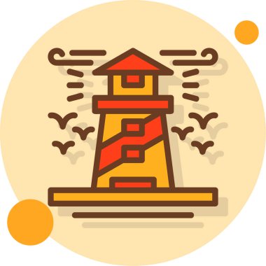 Bina binası simgesi düz stil