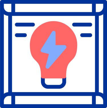 Elektrik ışık simgesinin vektör illüstrasyonu