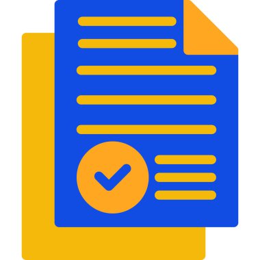 Belge. Web simgesi basit illüstrasyon