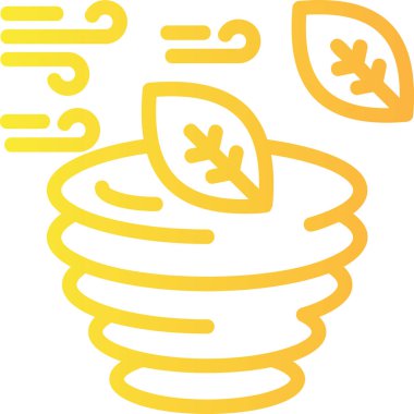 Bir yaprak simgesinin vektör illüstrasyonu