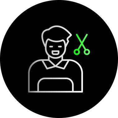 Sakallı ve maskeli bir adamın vektör çizimi